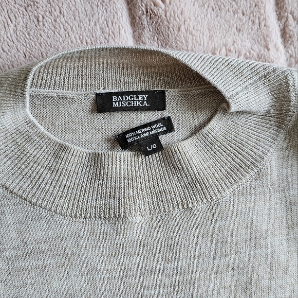 Badgley mischka Size L 100% merino wool long sleeve - Picture 6 of 6
